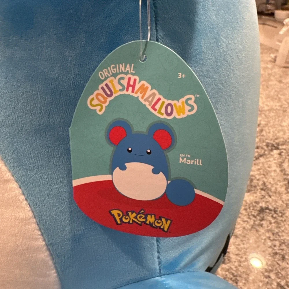 NWT Squishmallows 14-Inch Marill‎ Pokemon Plush So Soft And Cuddly
